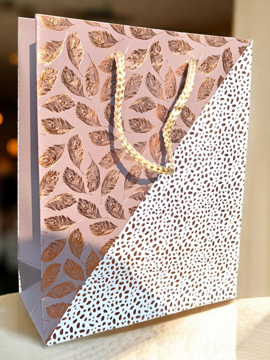 Leaf embossed goodie bag