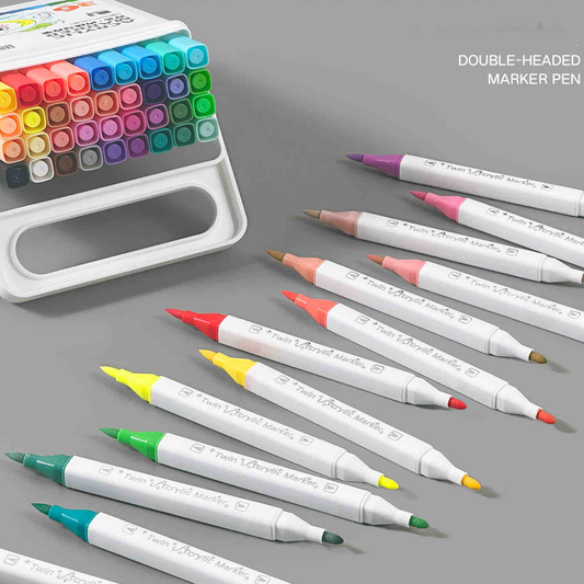 Acrylic markers with dual tip (#680)