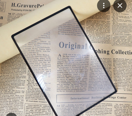 High Contrast Amber Magnifier A4 Size ( 3X zoom)