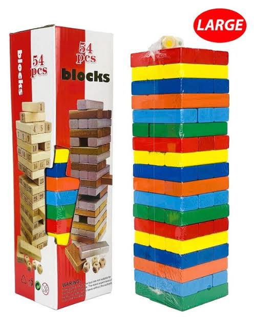 Colorful Jenga for kids (51pcs)