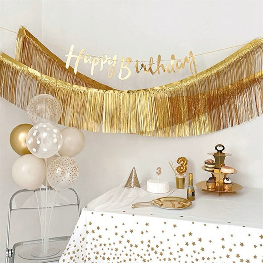 Foil curtain fringes for party and decorations at events