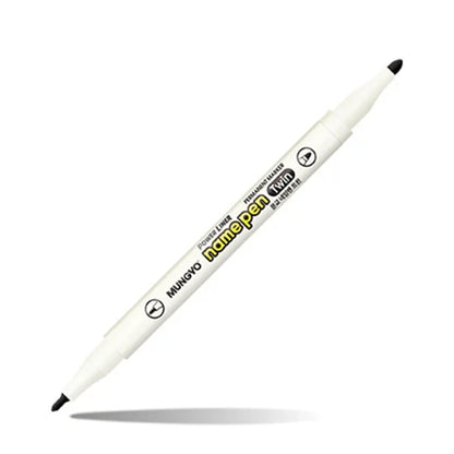 Mungyo Name Pen Permanent Marker Twin Swt of 12. (1mm - 2.25mm)