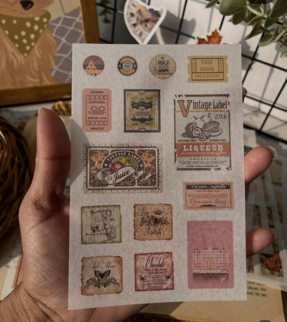 Star Trail Garden 6 pcs sticker sheets for journalling and art (ZJWD)