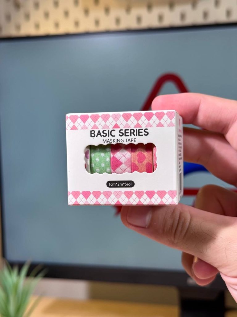 Washi Tape basic series 1 cm size of 5 rolls