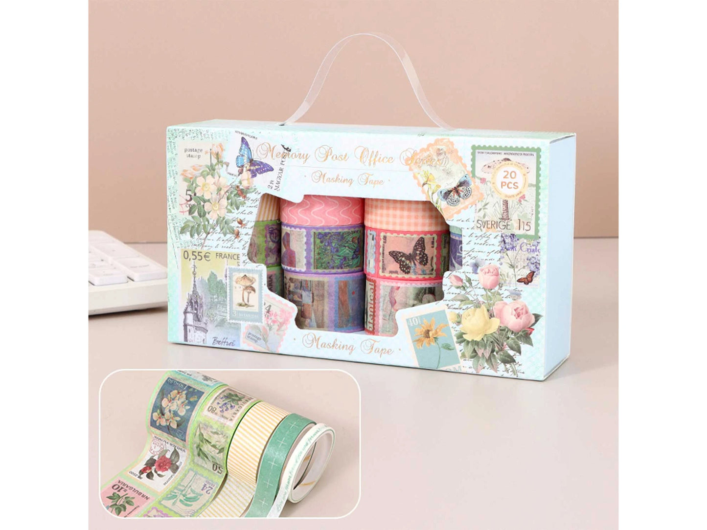 Memory post office series washi tape 20 pcs (JD2622A)