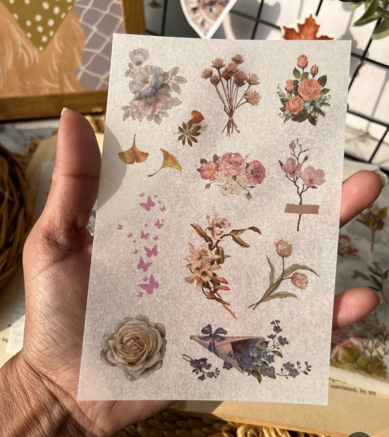 Flower Wind Time sticker sheets 6 (ZJWD)