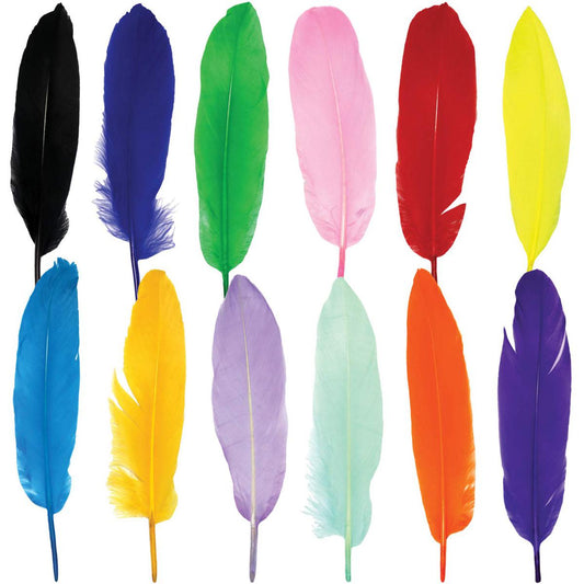 Bright colored feathers (8 to 10)