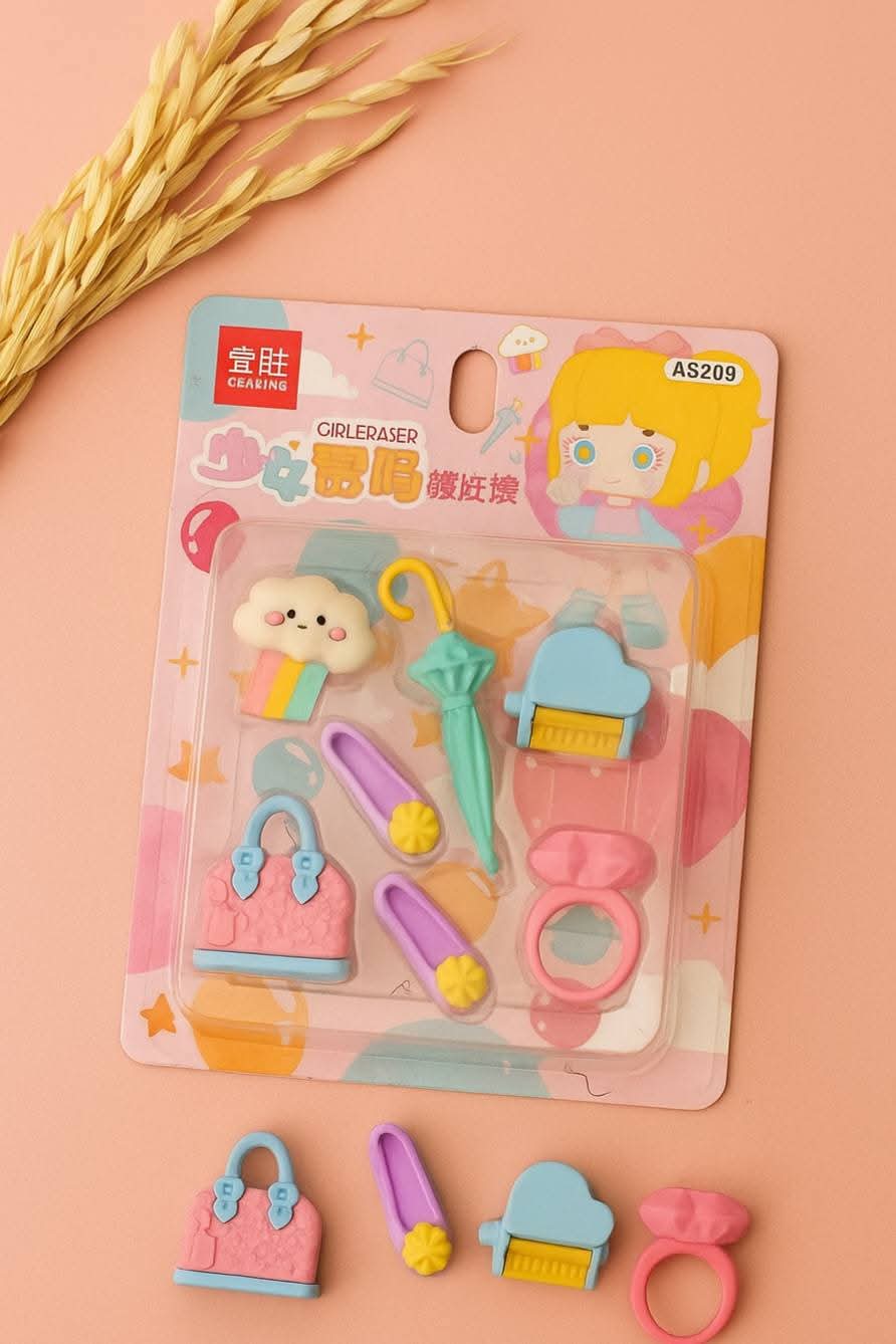 DIY 3d girls bag eraser (AS209)