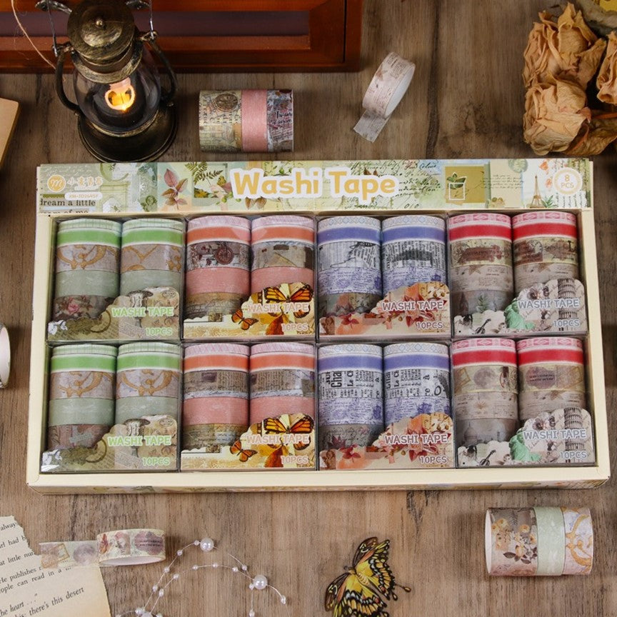 Limmy vintage washi tape 10 pcs (XM JD2645F)