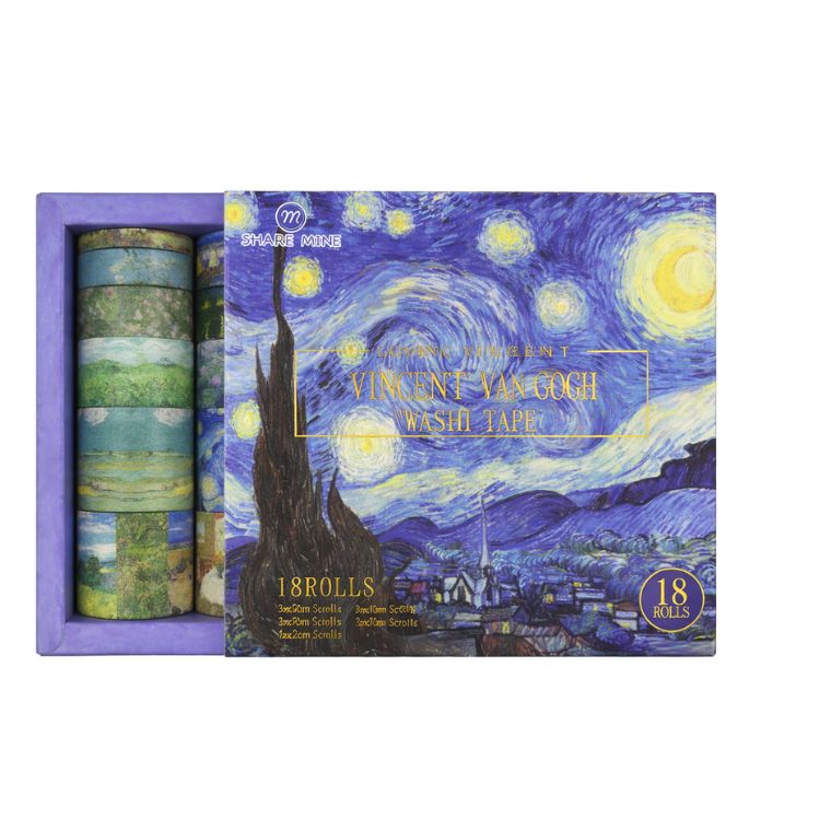 Vincent Van Gogh washi tape 18 rolls