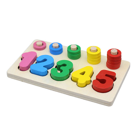 Five column digits wooden plate