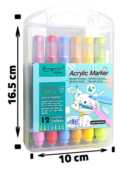 Giorgione Acrylic Marker Set of 12 pastel Colors