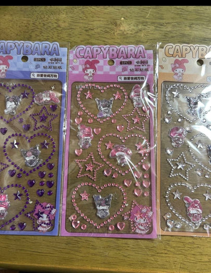 Beads sticker for fashion and art (YG) kuromi, my melody, stitch