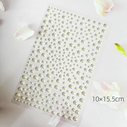 Pearl beads for face, hair and nails stickers