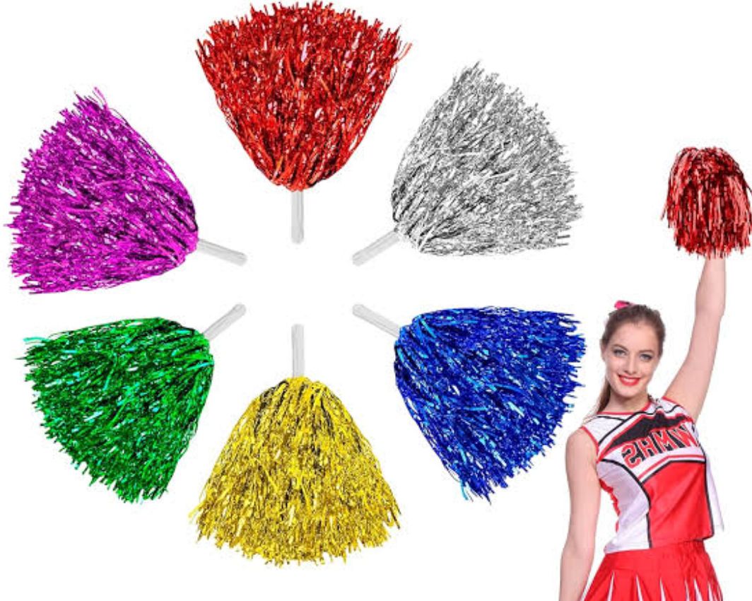 Cheerleader pompoms for girls sports