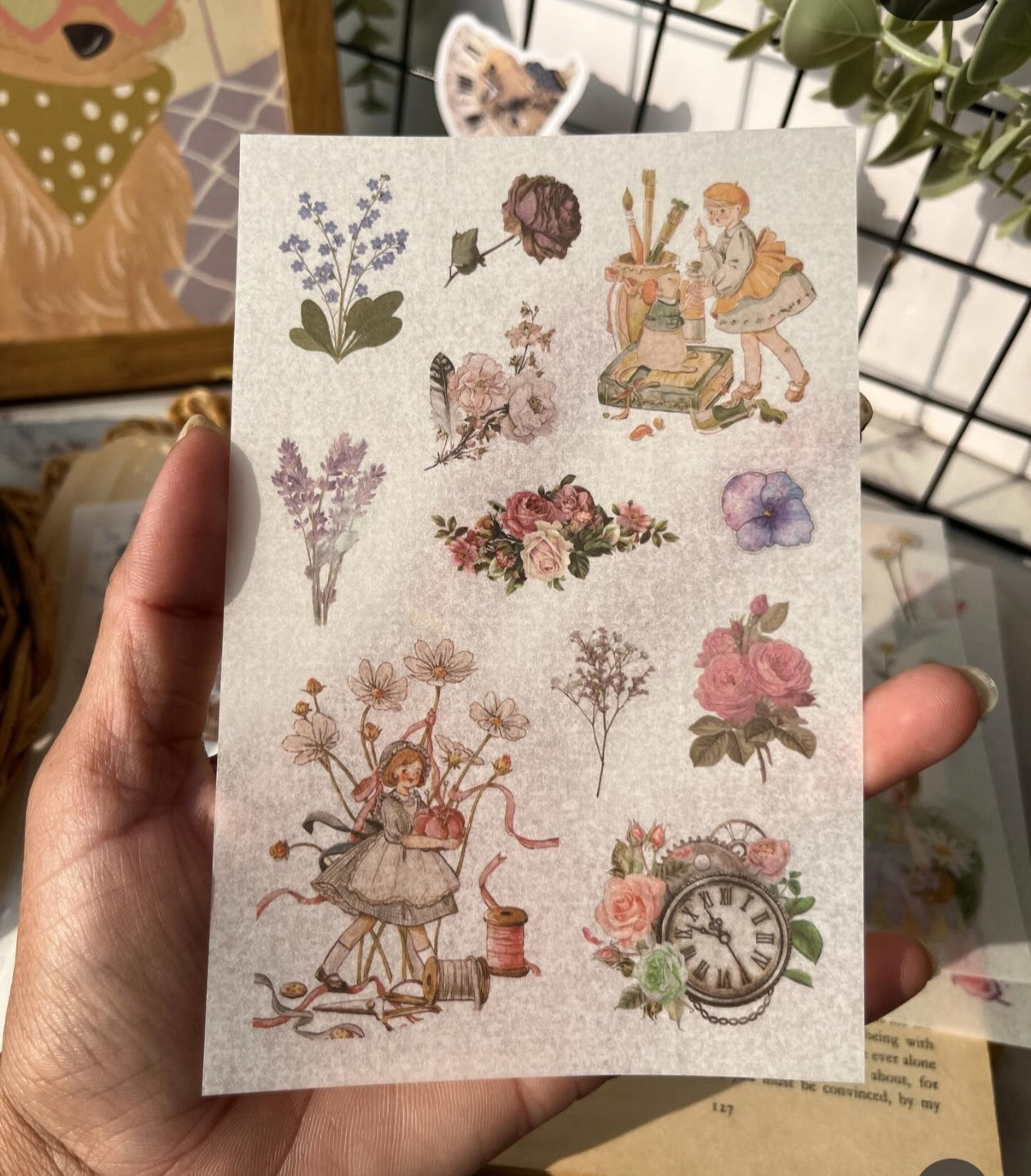 Flower Wind Time sticker sheets 6 (ZJWD)