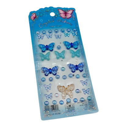 Butterfly gemstone crystal stickers DIY nails, face & body