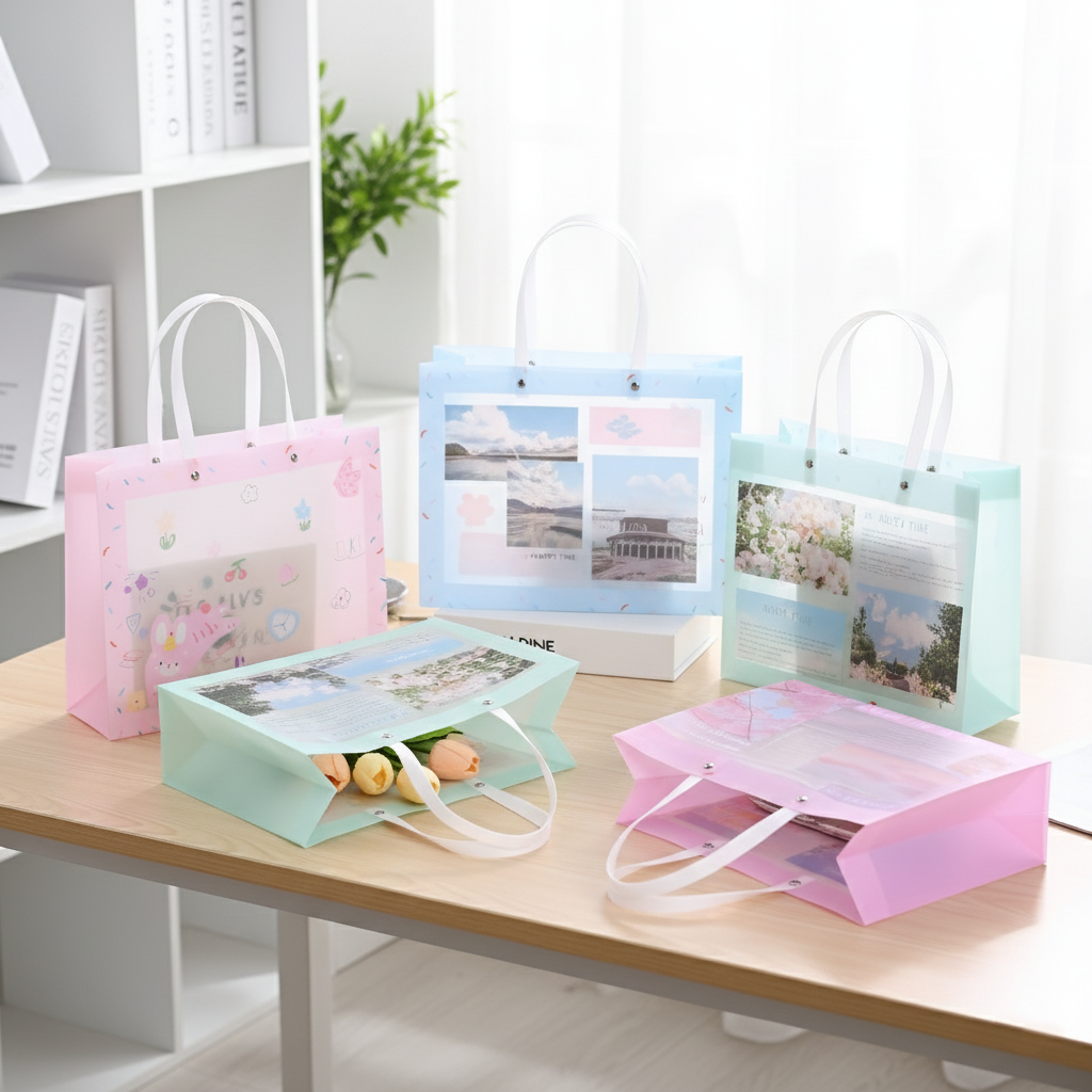 PVC aesthetic gift bag 32x 25x 11cm
