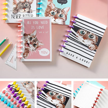 A5 large spiral cat notebook (# 1000)