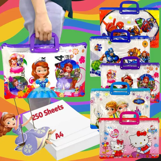 Clear Zipper folder bag kids/Document File #8095