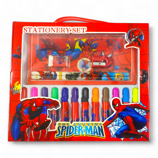Spider man stationery gift set with markers