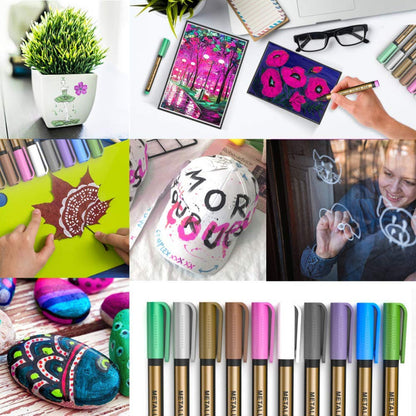 STA Premium Metallic Marker Pens