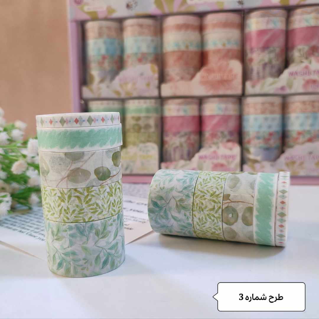 Flower washi tape 10 Pcs (JD2645D)