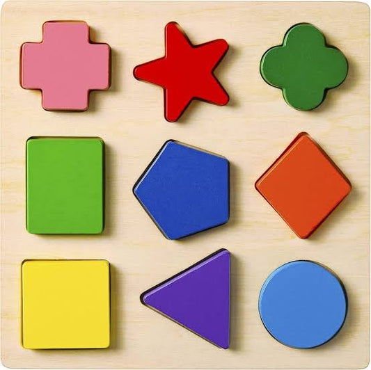 9 shapes wooden board