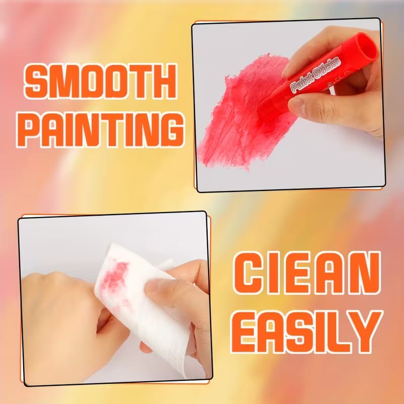 Abby paint sticks  washable for kids 8 colors (Ap303-8)