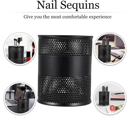 METAL MESH PEN JAR BLACK #803