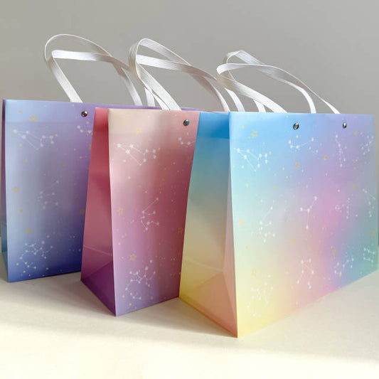 PVC gradient color gift bag 25x32x11 cm