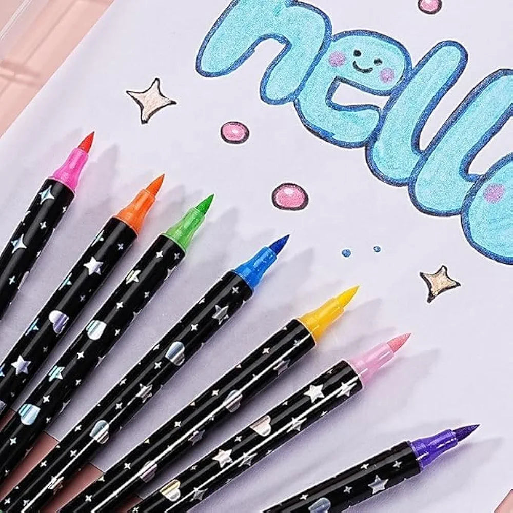 Injoy 12 Dual Tip Glitter Markers (686-12)