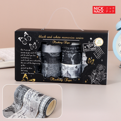 Black and white memories series washi tape 20 pieces (JD2622E)