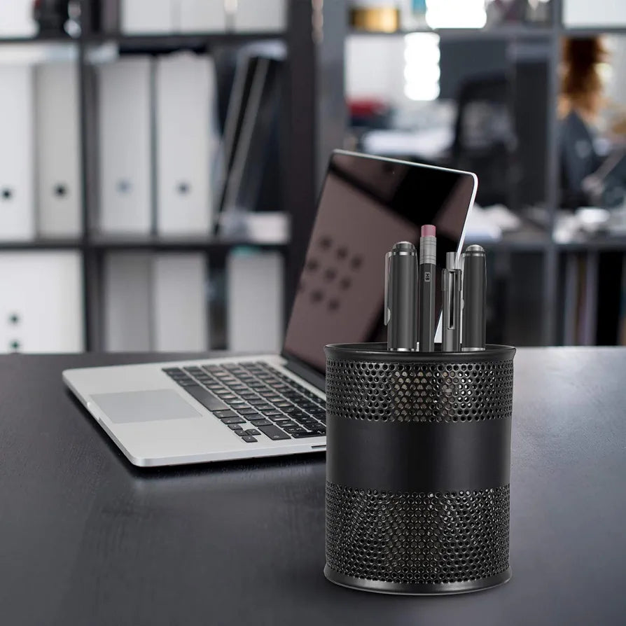 METAL MESH PEN JAR BLACK #803