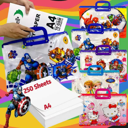 Clear Zipper folder bag kids/Document File #8095