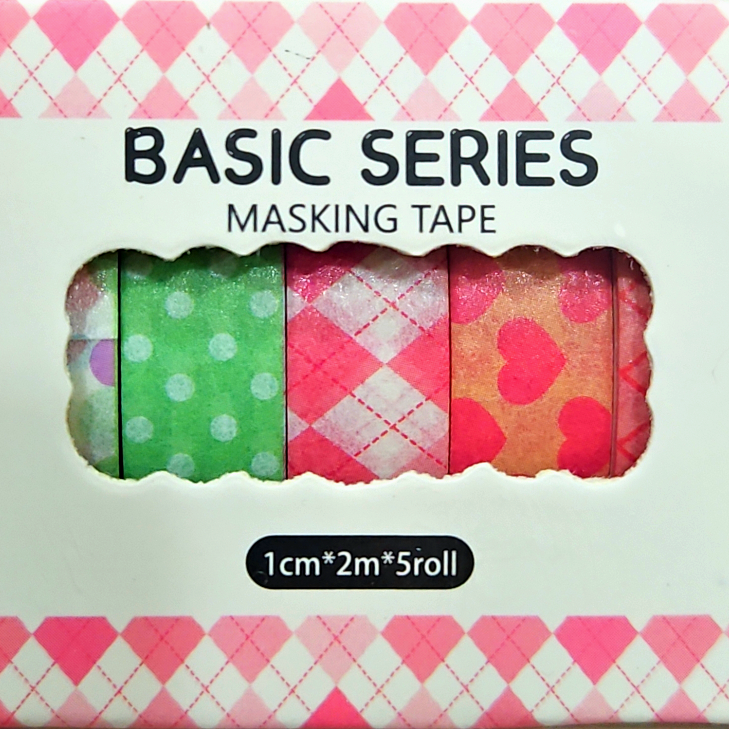 Washi Tape basic series 1 cm size of 5 rolls