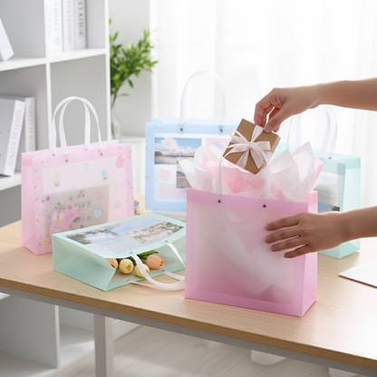 PVC aesthetic gift bag 32x 25x 11cm