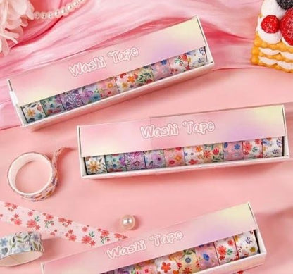 Floral Washi Tape 10Pcs size 15mm (HZ3015)