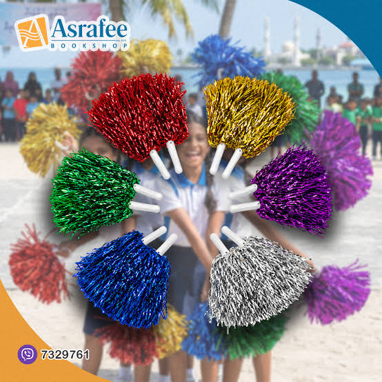 Cheerleader pompoms for girls sports