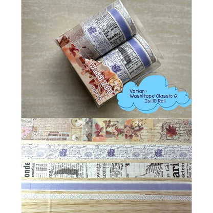 Limmy vintage washi tape 10 pcs (XM JD2645F)
