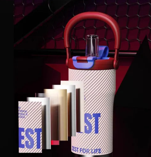 ZEST 800ml Portable Sports Insulated Straw Tumbler – Hot & Cold Vacuum Flask