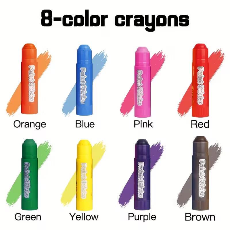 Abby paint sticks  washable for kids 8 colors (Ap303-8)