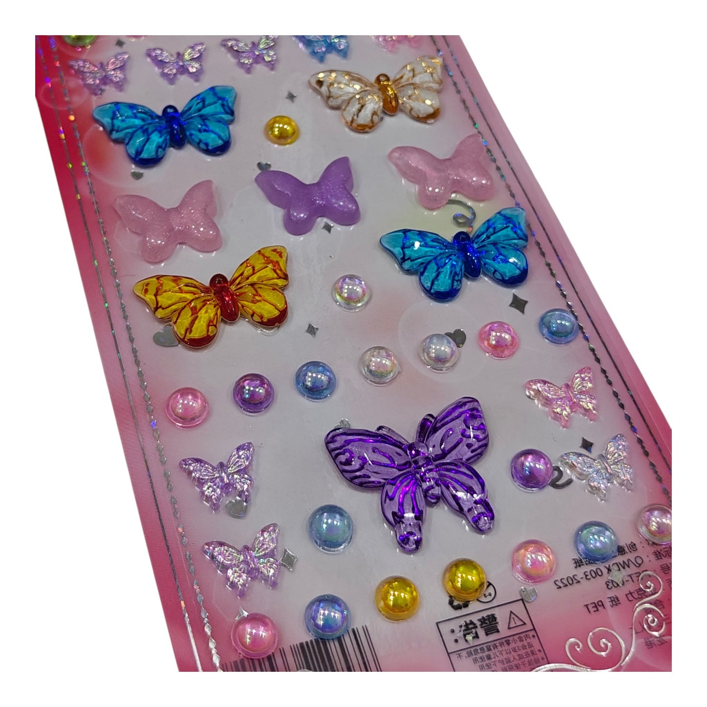 Butterfly gemstone crystal stickers DIY nails, face & body