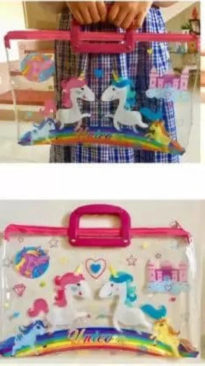 Clear Zipper folder bag kids/Document File #8095