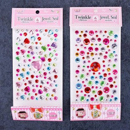 Multicoloured rhinestones