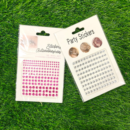 Face, nails and body jewel stickers