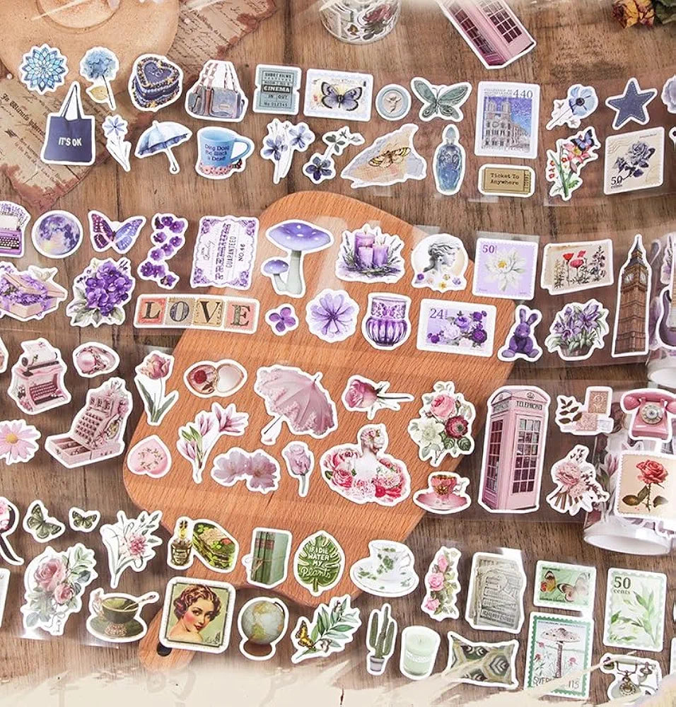 Washi Retro sticker Tape Roll size 7.2cm (JD3110A)