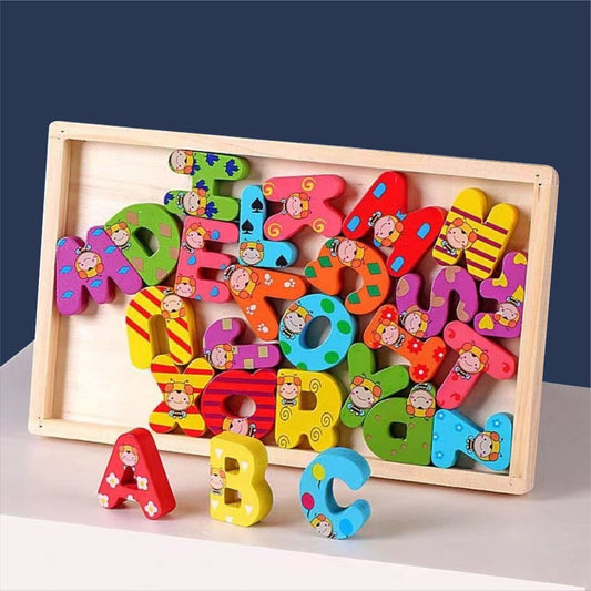 Multicolor Wooden Letters Learning Board 3D