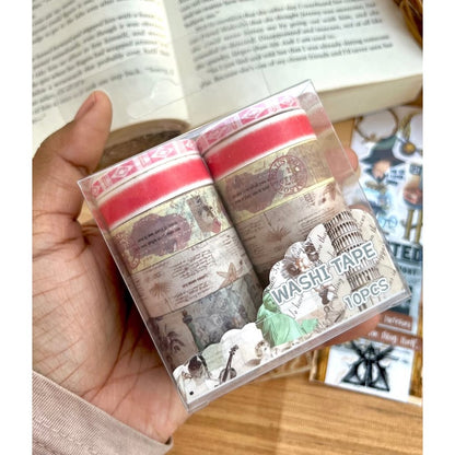 Limmy vintage washi tape 10 pcs (XM JD2645F)