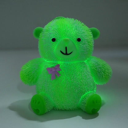 SQUEEZE MESH BALL  WITH LIGHT SOFT TOY